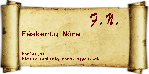 Fáskerty Nóra névjegykártya