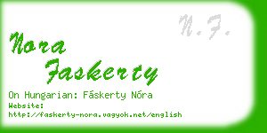 nora faskerty business card