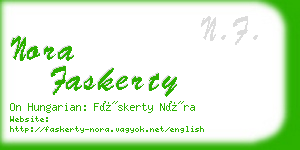 nora faskerty business card